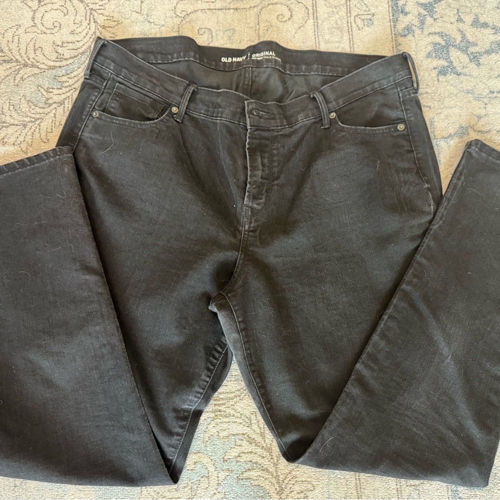 Old Navy Original Mid Rise Straight Skinny Black Jeans size 18